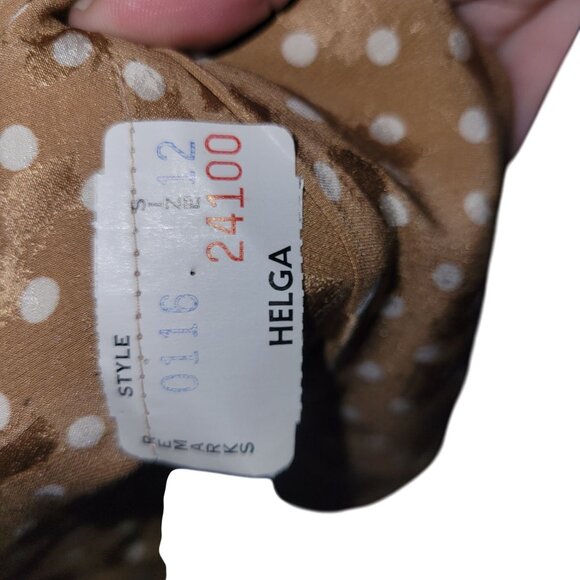 Vintage Helga Polka Dot Blazer Jacket With‎ Contrast Lapel & Cuffs Size S - Picture 4 of 6